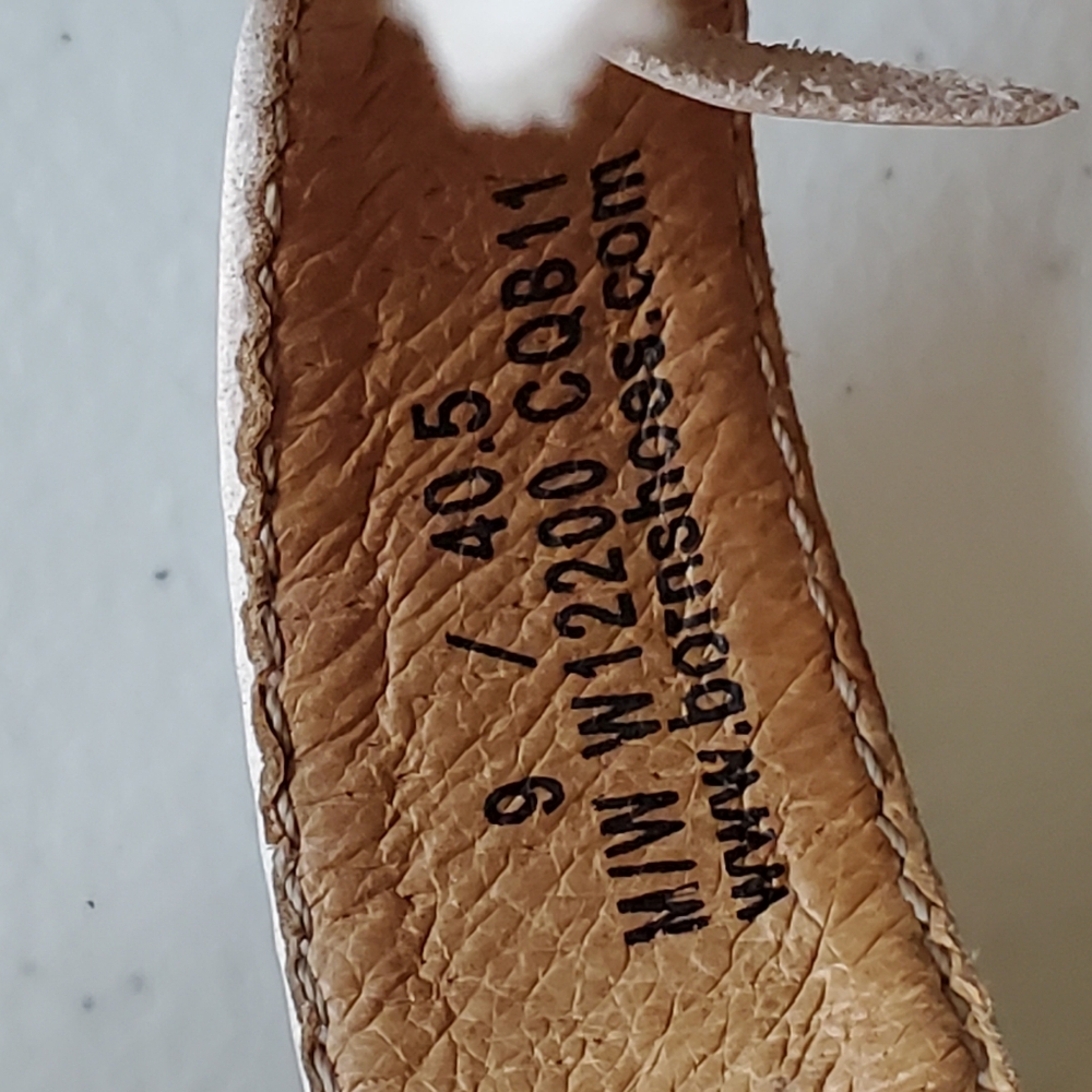 Born Lovina Floral Wedge Sandal Size 9 Cream Leather Raffia Platform Shoes - Picture 12 of 15